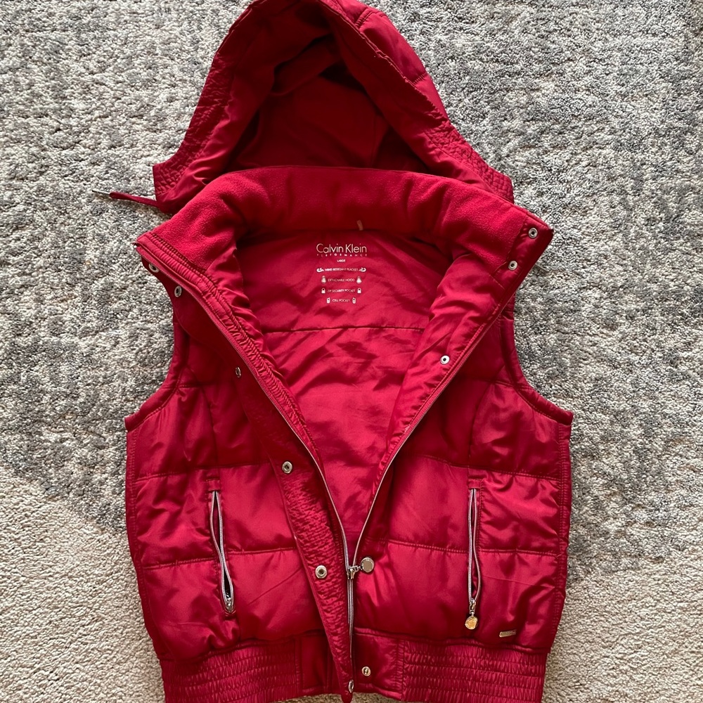 Calvin Klein Vintage Red Winter Vest